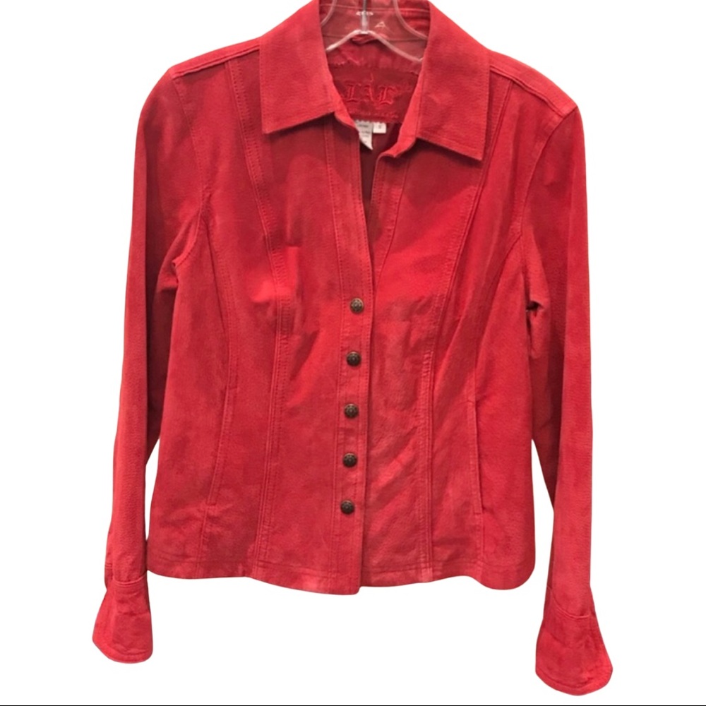 Lal Suede/Leather Red/Rust Jacket - image 1
